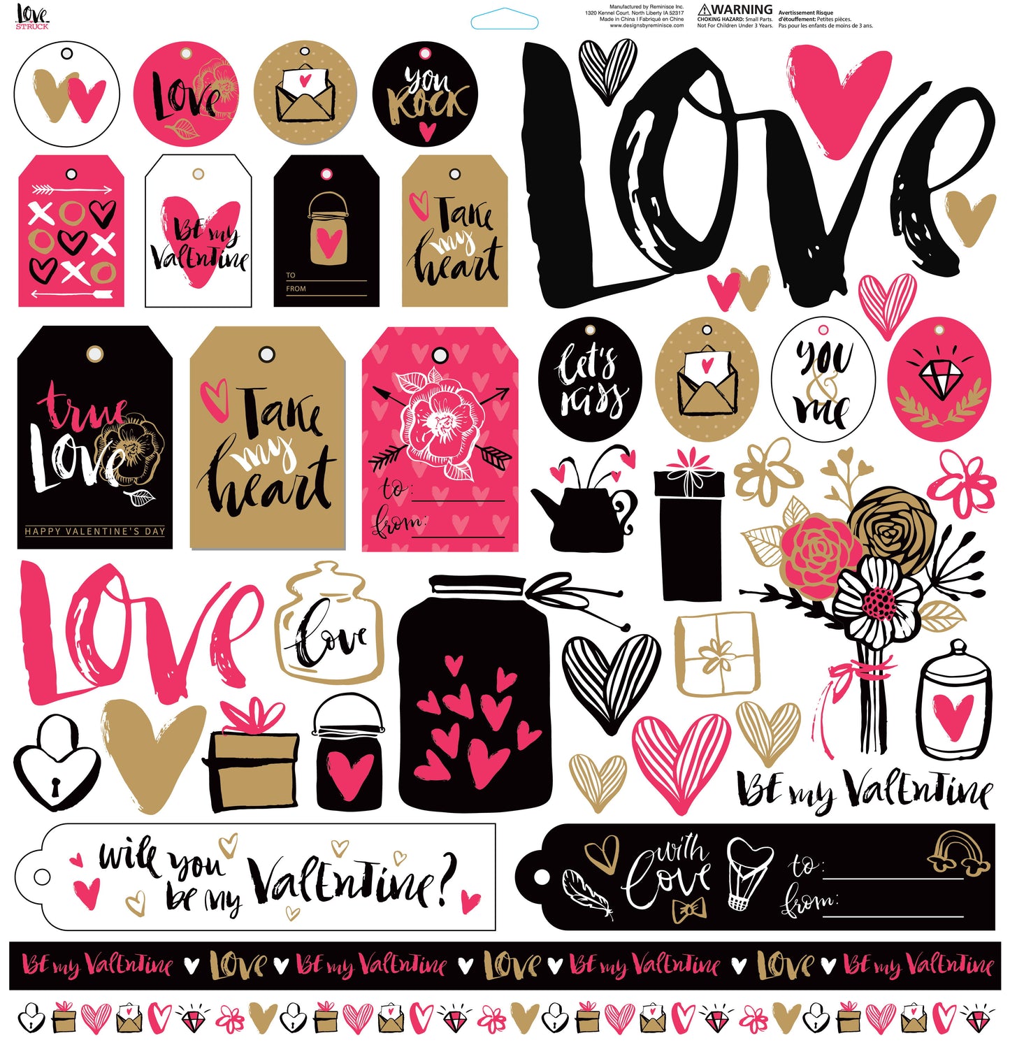 Reminisce Lovestruck 12x12 Sticker