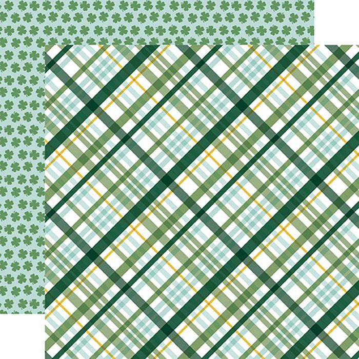 Echo Park: Lucky Charm Irish Plaid 12x12 DS Patterned Paper (1 Sheet)