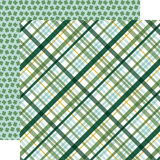 Echo Park: Lucky Charm Irish Plaid 12x12 DS Patterned Paper (1 Sheet)