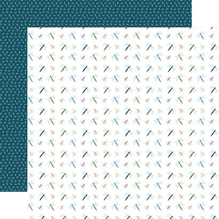 Echo Park - Little Things Mean A Lot Delightful Dragonflies 12x12 DS Patterned Paper (1 Sheet)