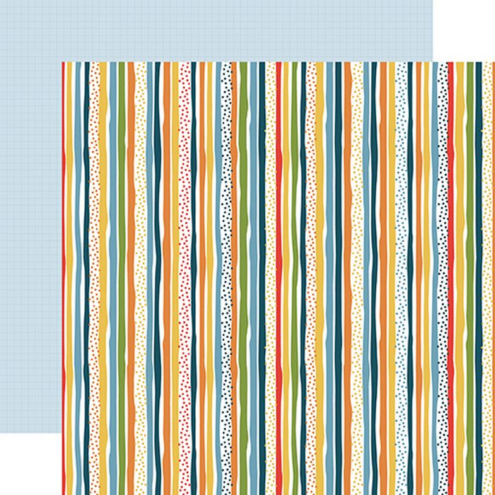 Echo Park - Little Things Mean A Lot Dream Big Stripes 12x12 DS Patterned Paper (1 Sheet)