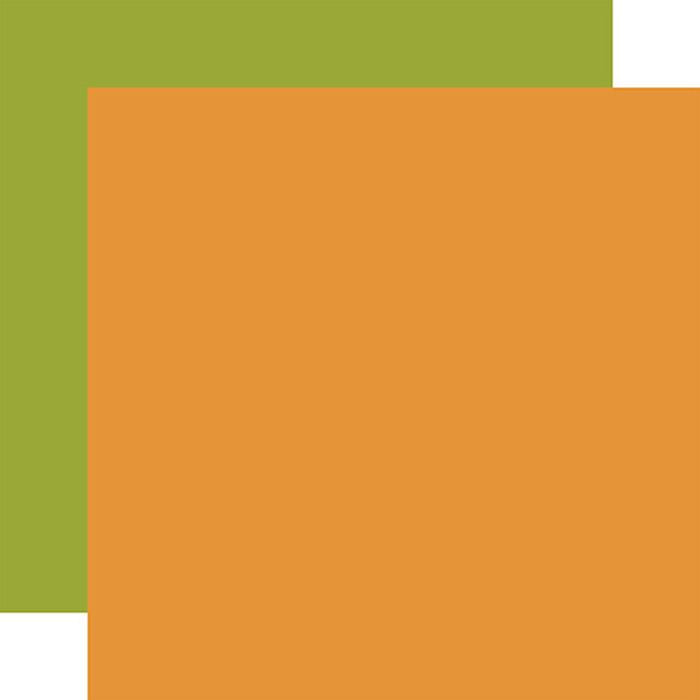 Echo Park - Little Things Mean A Lot Orange / Green 12x12 Coordinating Solid Paper (1 Sheet)