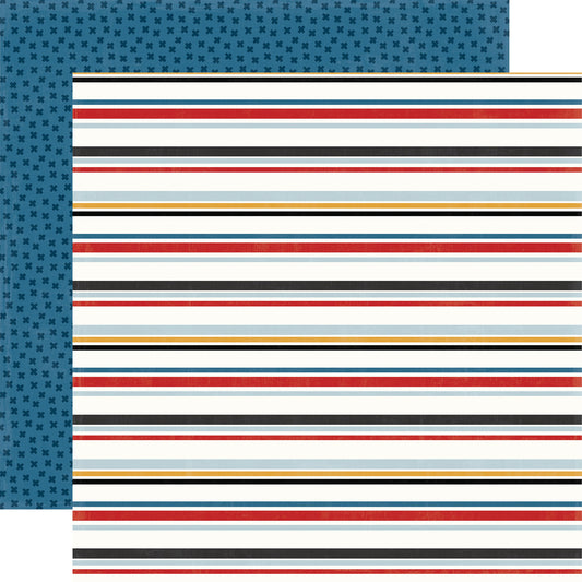 Echo Park Mouse and Me Retro Stripe DS Paper (1 Sheet)