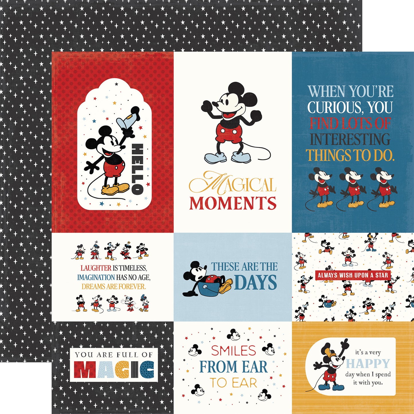 Echo Park Mouse and Me Multi Journaling Cards DS Paper (1 Sheet)