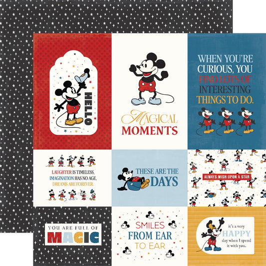 Echo Park Mouse and Me Multi Journaling Cards DS Paper (1 Sheet)