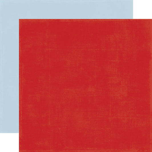 Echo Park Mouse and Me Red / Lt. Blue 12x12 Coordinating Solid DS Paper (1 Sheet)
