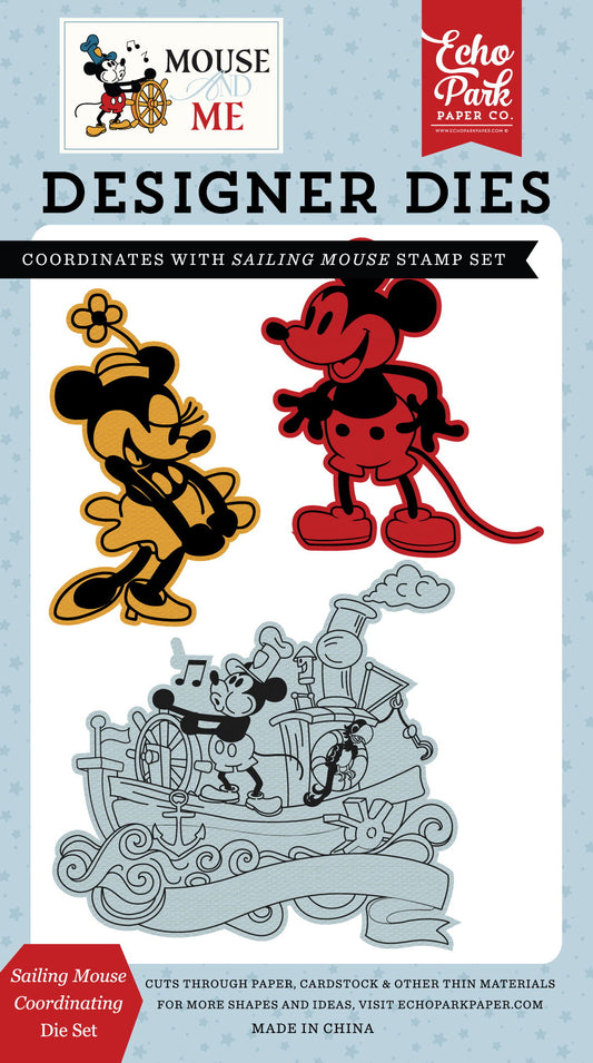 Echo Park Mouse and Me Sailing Mouse Coordinating Die Set