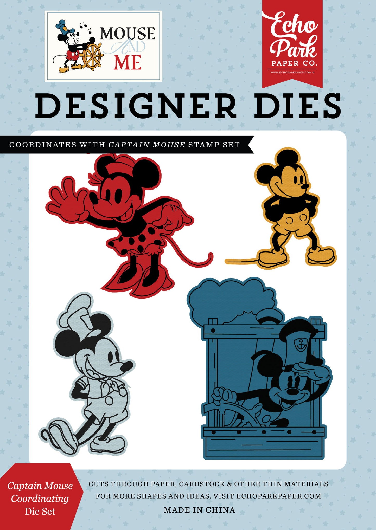 Echo Park Mouse and Me Captain Mouse Coordinating Die Set
