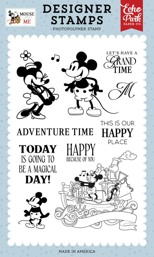 Echo Park Mouse and Me Retro Mouse Pal Stamp Set