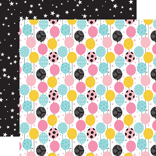 Echo Park Magical Birthday Girl: Balloons DS Paper (1 Sheet)