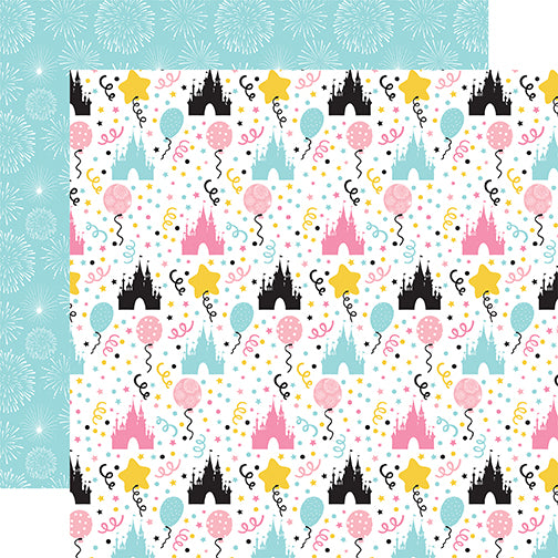 Echo Park Magical Birthday Girl: Castles DS Paper (1 Sheet)