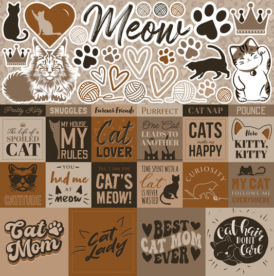 Reminisce Meow Majesty 12x12 Sticker