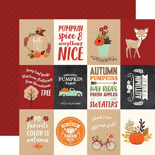 Echo Park My Favority Fall 3X4 Journaling Cards