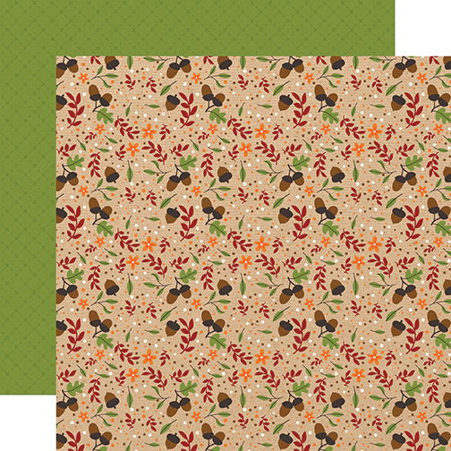 Echo Park My Favority Fall Autumn Acorns DS Paper (1 Sheet)
