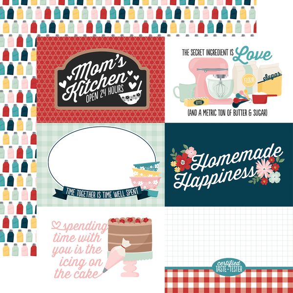 Echo Park Mom's Kitchen: 6x4 Journaling Cards (1 Sheet)