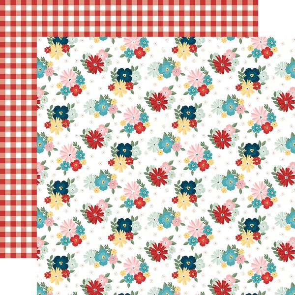 Echo Park Mom's Kitchen: Gathered Floral DS Paper (1 Sheet)