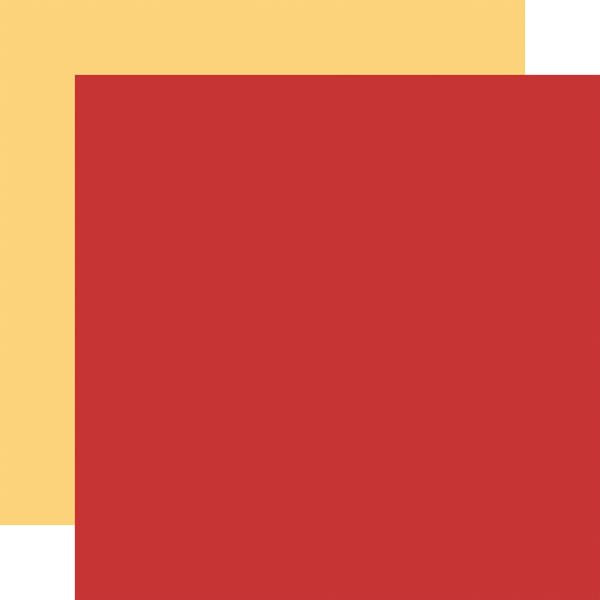 Echo Park Mom's Kitchen: Red / Yellow 12x12 Coordinating Solid (1 Sheet)