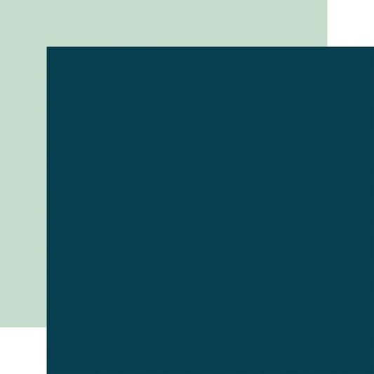 Echo Park Mom's Kitchen: Navy / Mint 12x12 Coordinating Solid (1 Sheet)
