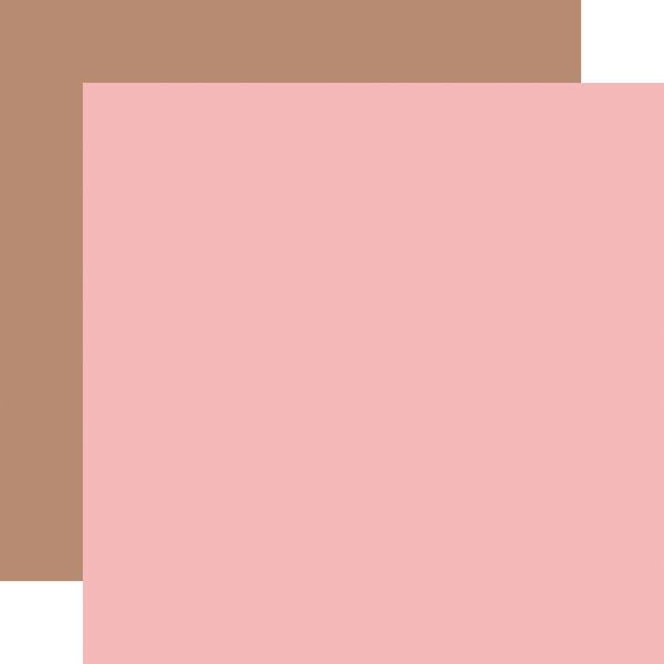Echo Park Mom's Kitchen: Pink / Tan 12x12 Coordinating Solid (1 Sheet)
