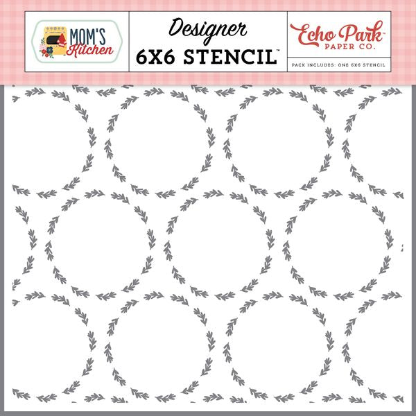 Echo Park Mom's Kitchen: Circle Of Sprigs Stencil
