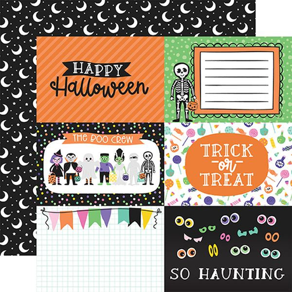Echo Park Monster Mash 6x4 Journaling Cards (1 Sheet)