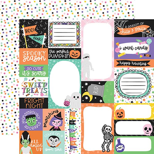 Echo Park Monster Mash Multi Journaling Cards (1 Sheet)