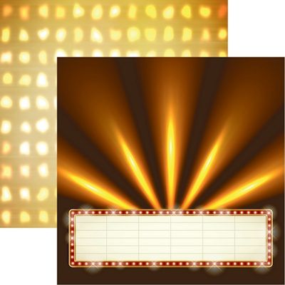 Reminisce Movie Night: Marquee Paper DS Paper (1 Sheet)