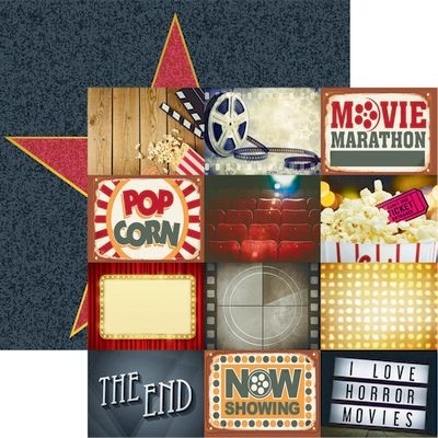 Reminisce Movie Night: Movie Night Paper DS Paper (1 Sheet)