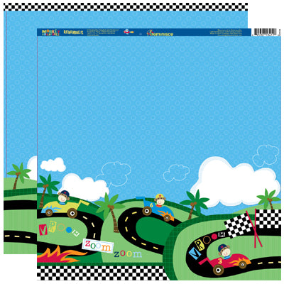 Reminisce Monkey Adventures: Racing Monkeys DS Paper (1 Sheet)