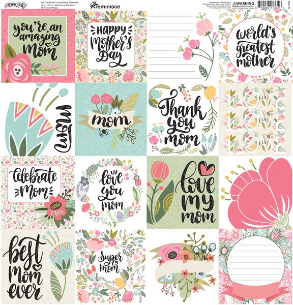 Reminisce Mom Life 12X12 Sticker