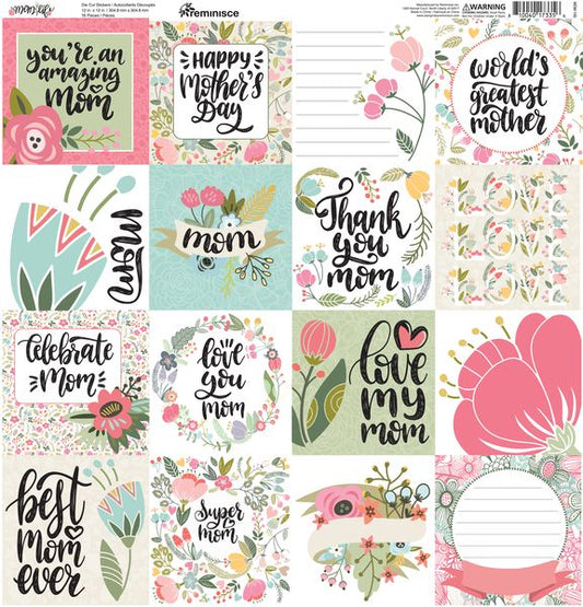 Reminisce Mom Life 12X12 Sticker