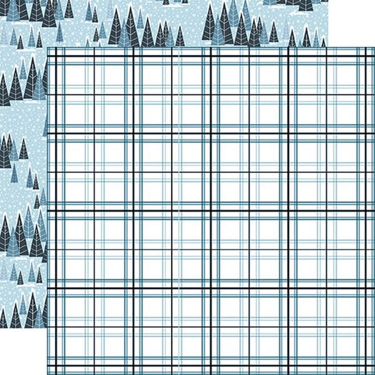 Echo Park Magic of Winter: Cold Plaid DS Paper (1 Sheet)