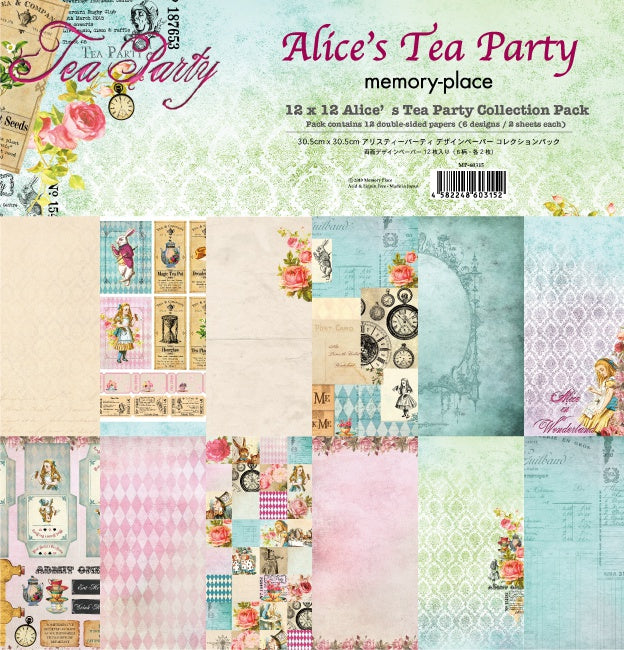 Memory Place Collection Pack 12"X12"-Alice's Tea Party
