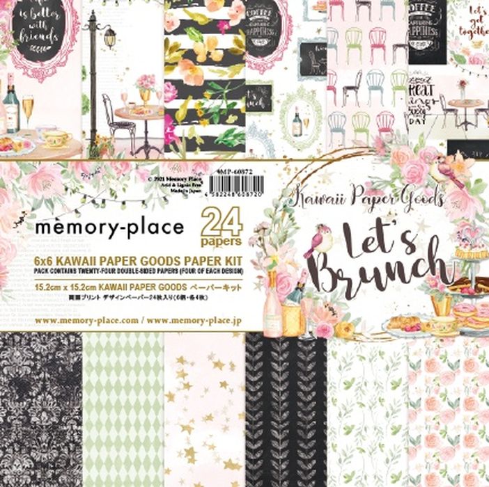 Memory Place Kawaii Paper Goods Paper Pack 6"X6" 24/Pkg-Let's Brunch