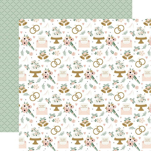 Marry Me Wedding Day Details 12x12 DS Patterned Paper (1 Sheet)