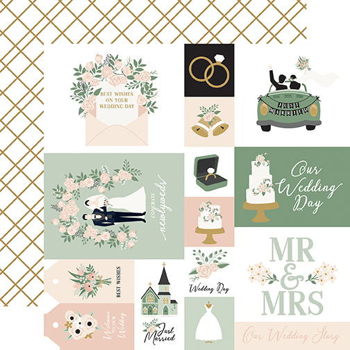 Marry Me Multi Journaling Cards  12x12 DS Patterned Paper (1 Sheet)