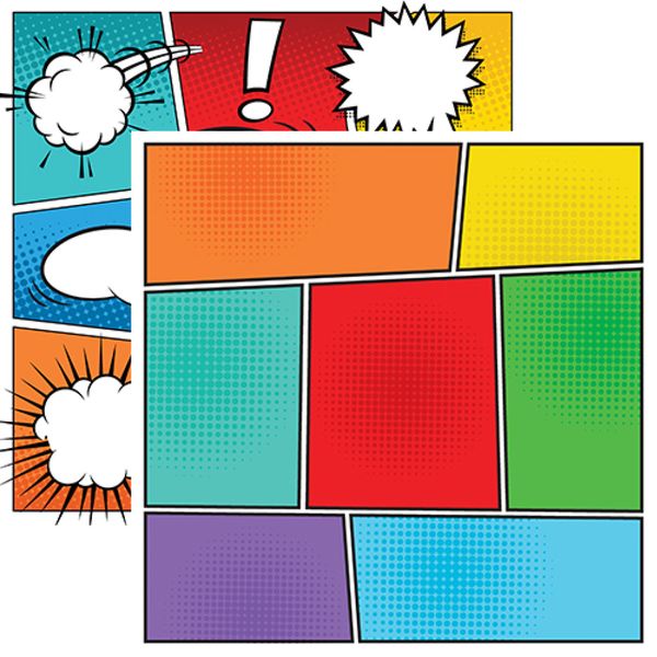 Reminisce My Super Hero: Comic Book Panel DS Paper (1 Sheet)