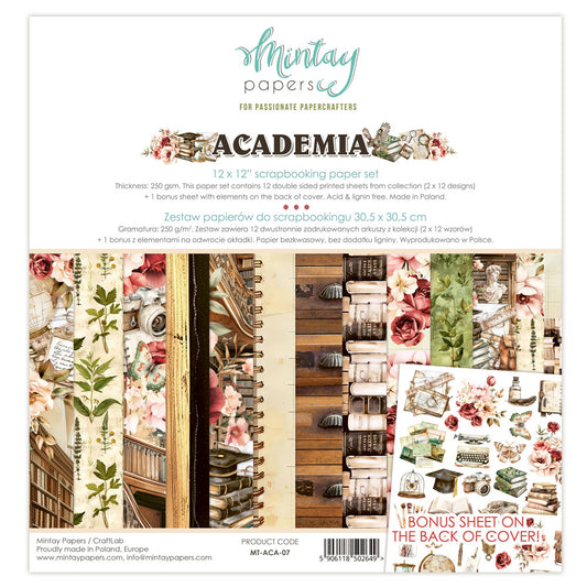Mintay Academia 12 x 12 Paper Set
