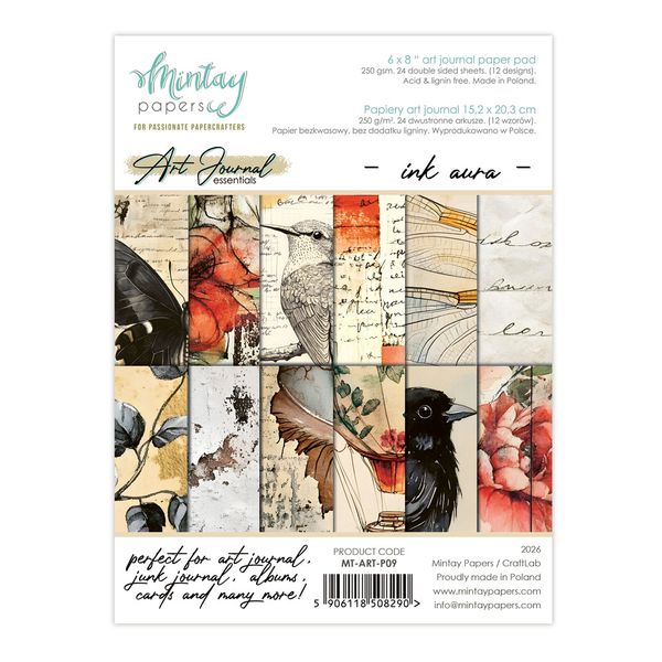 Mintay Ink Aura 6 x 8 Art Journal Paper Pad