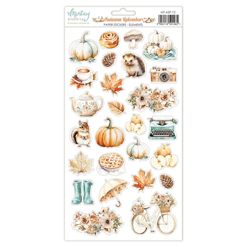 Mintay Autumn Splendor 6 x 12 Elements Paper Stickers