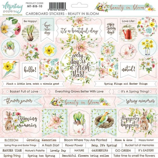 Mintay Beauty in Bloom Cardboard Stickers