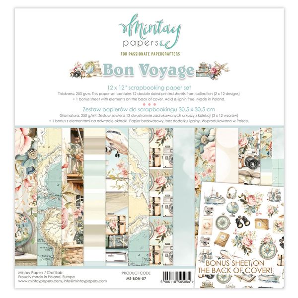 Mintay Bon Voyage 12 x 12 Paper Set