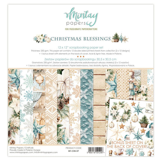 Mintay Christmas Blessings 12 x 12 Paper Set