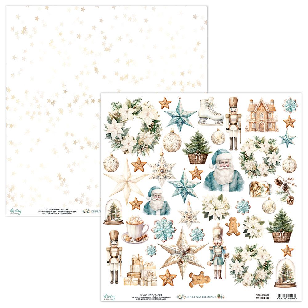 Mintay Christmas Blessings Elements DS Paper