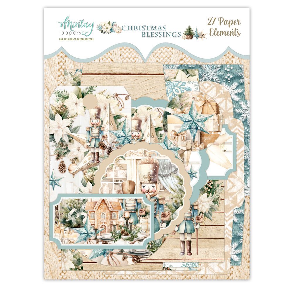 Mintay Christmas Blessings Paper Elements, 27 pcs