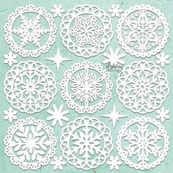Mintay Winter Doilies Chippies