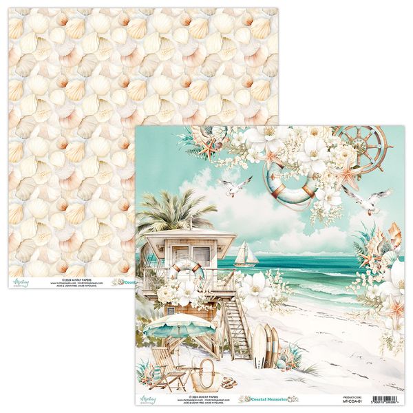 Mintay 12 x 12 Elements Paper - Coastal Memories