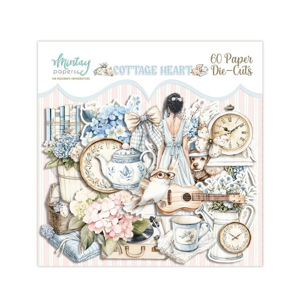 Mintay Cottage Heart Paper Die-Cuts, 60 pcs
