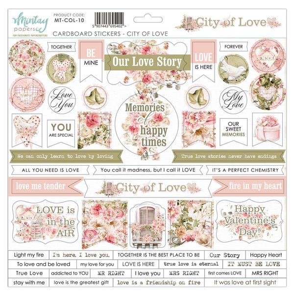 Mintay DISC - City of Love Carboard Stickers