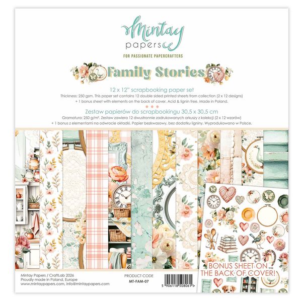 Mintay Family Stories 12 x 12 Paper Set